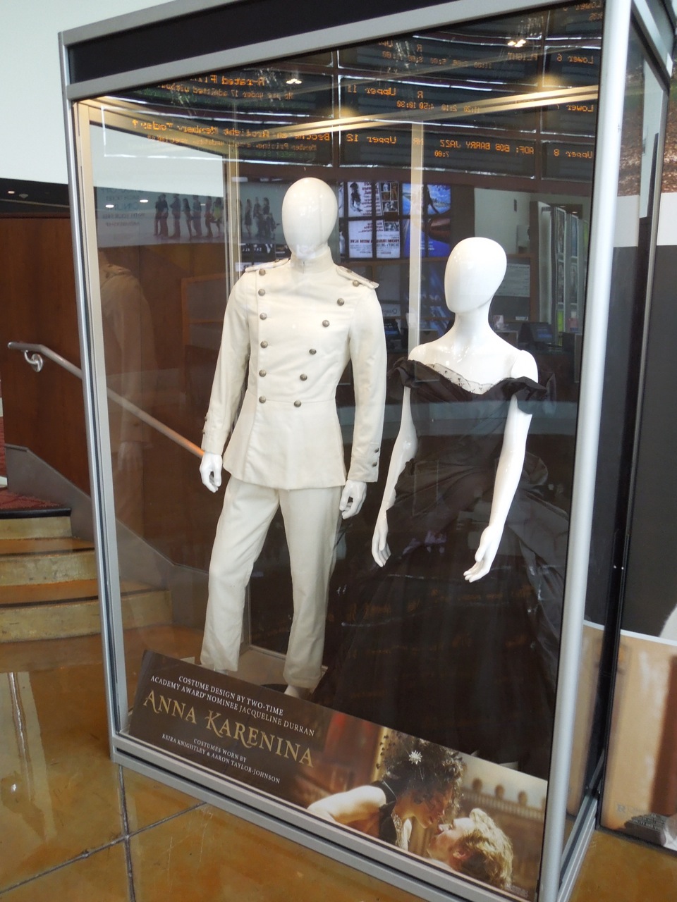 Original film costumes from Anna Karenina on display...